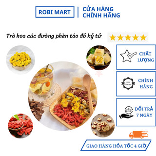 Trà hoa cúc đường phèn táo đỏ kỷ tử robimart thanh nhiệt, đẹp da - hộp 10, 20, 30 gói