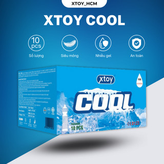 Bao cao su gai XTOY COOL 10c, the mát, hương thơm siêu mỏng gân gai kéo dài quan hệ