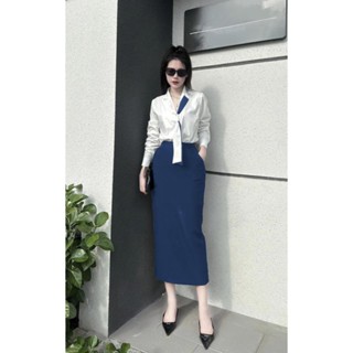 Chân váy bút chì 2 lớp ôm nhẹ lưng cao chất vitex dài 80cm có túi, BC80 TÚi