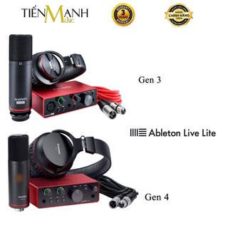 Full bộ focusrite solo studio gen 3, gen 4 - sound card scarlett bộ thu âm focus usb soundcard