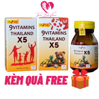 [KÈM QUÀ] Tăng Cân Vitamin TP Thái Lan X5 Mẫu Mới 100 Viên, Cải Thiện Cân Nặng, Hỗ Trợ Ăn Ngon
