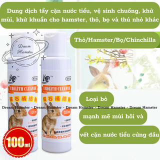 Dung dịch tẩy cặn nước tiểu, vệ sinh chuồng, khử mùi, khử khuẩn cho hamster, thỏ, bọ và thú nhỏ khác