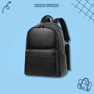 Balo da PU cao cấp công sở nam nữ chống nước balo da nữ basic thời trang Hàn Quốc BL15D - Balo Koni