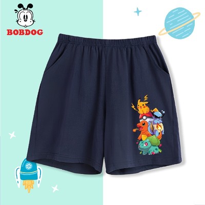Quần đùi bé trai BOBDOG chất liệu cotton mới mềm mại in hình Pokemon cho bé