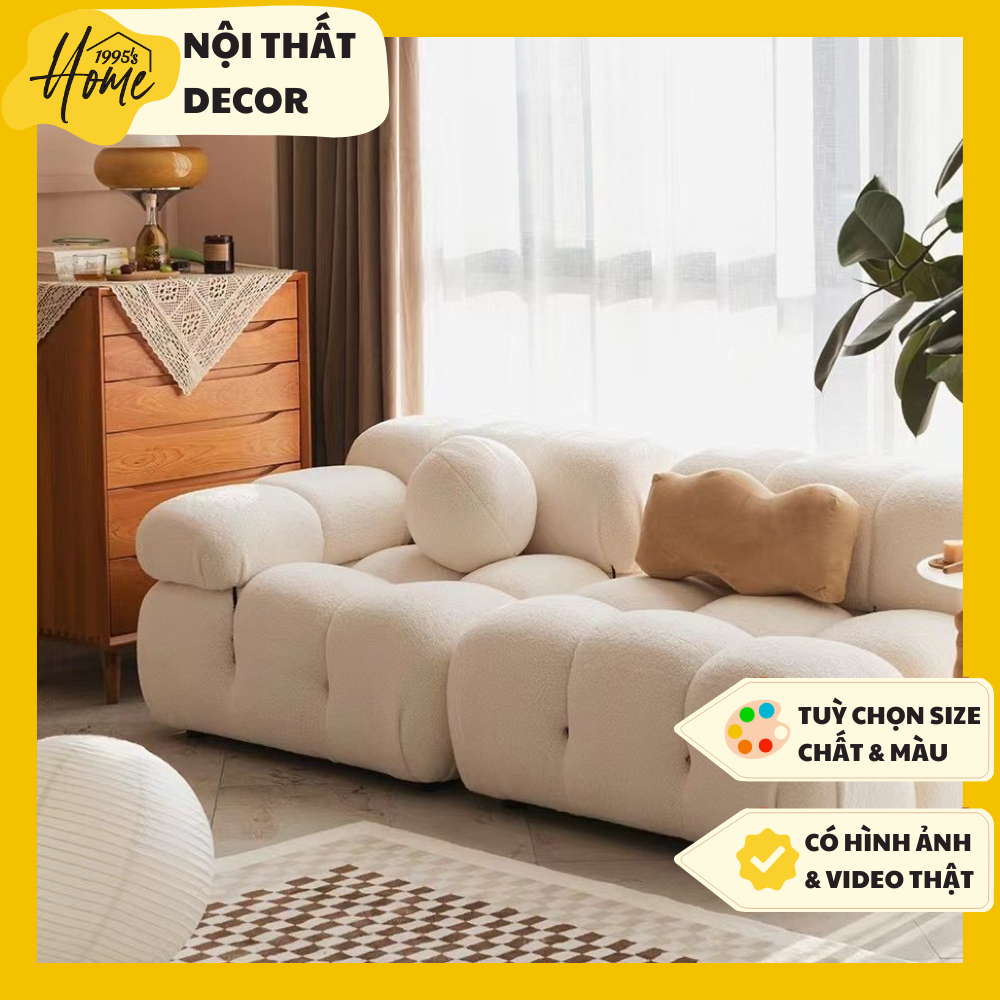 Ghế sofa lông cừu - ghế sofa vuông