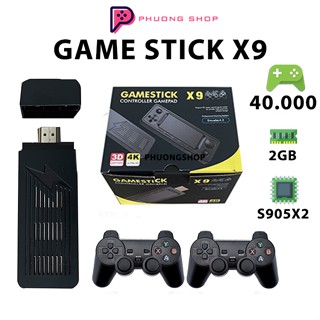 Máy Chơi Game Stick Vàng X9 - máy chơi game cầm tay cấu hình cao Ram 2GB, 40000 Game: đấu trường thú, bộ đội Cadillac