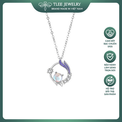 Dây chuyền bạc nữ TLEE đuôi cáo mặt đá moon nữ tính TLEE JEWELRY D0262