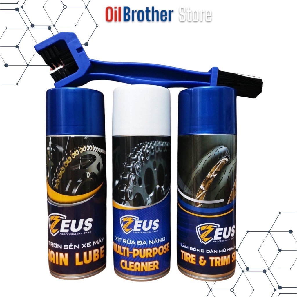 Bộ SP Dưỡng sên, Vệ sinh sên, Bóng vỏ và dàn nhựa ZEUS