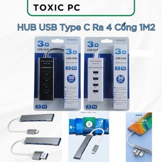 Bộ chia cổng hub usb 3.0 và hub type c 1 ra 4 cổng