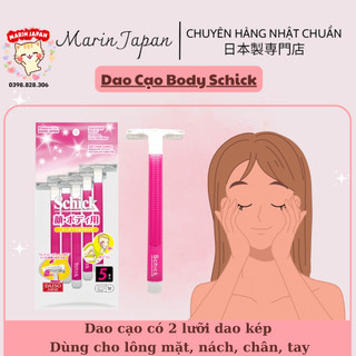 Dao cạo lông body,lông mặt, lông má , ria mep, lông chân, lông tay, lông nách 2 lưỡi dao kép Chick chính hãng Nhật Bản