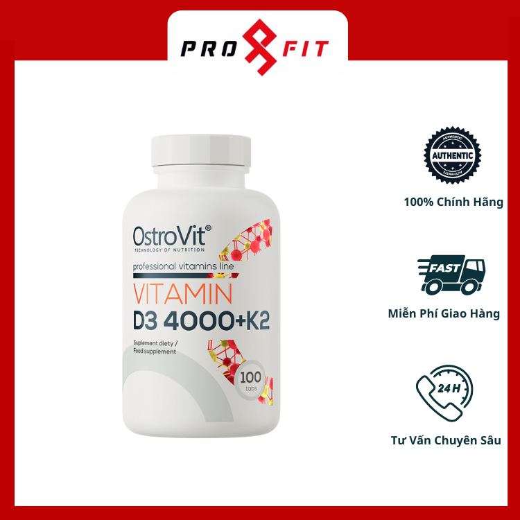 Thực Phẩm Bổ Sung Ostrovit Vitamin D3 4000 + K2 110 Viên