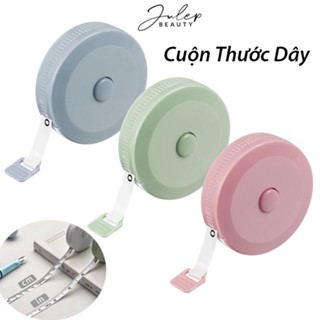 Cuộn Thước Dây Đo Eo, Chiều Cao Đo Cơ Thể Mini Thu Rút Tự Động Hộp Tròn 1.5 Mét - JULEP BEAUTY