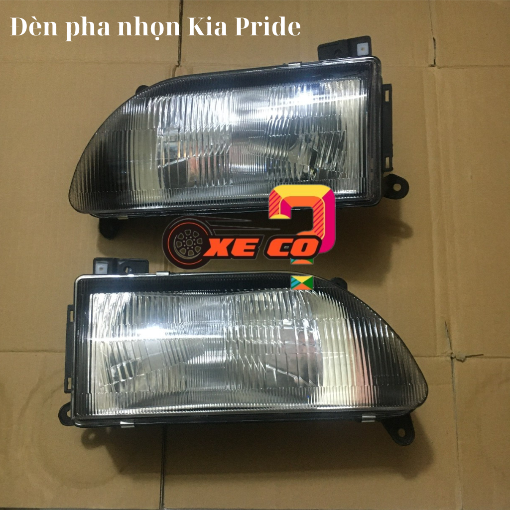 (giá bán 1 cái) Đèn pha Kia Pride (đèn dáng nhọn), đèn lái trước - Phụ tùng xe cỏ