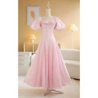 Sò vintage - dalia đầm xòe tay phồng phối bèo