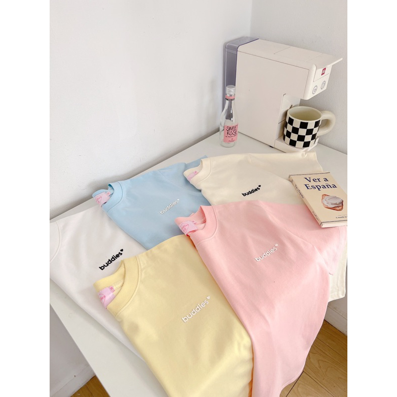 Áo thun babytee basic in nổi cao thành Buddies