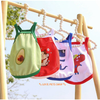 Áo 2 dây cho chó mèo hình trái bơ và khủng long - Love pets shop