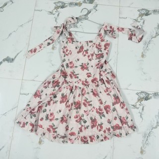 Đầm bé gái secondhand 1565 chất lụa có lót đẹp size (N86-88cm E80cmD>80cm) mới 99%