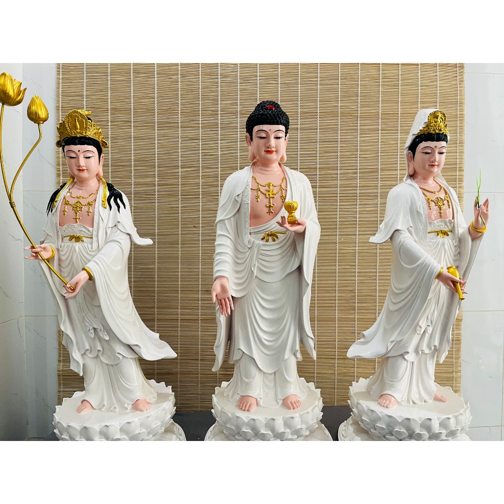 Tôn Tượng Tam Thánh Tây Phương cao 70CM