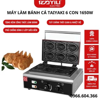 Máy Làm Bánh Cá Công Nghiệp 6 khay Máy bánh cá công nghiệp C6. Nướng bánh cá Taiyaki 2 mặt 6 Con hàng chính hãng