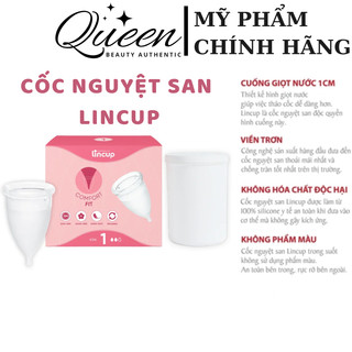 Cốc nguyệt san Lincup chính hãng size 25ml/34ml/40ml Nhập khẩu Mỹ, an toàn, tiện lợi