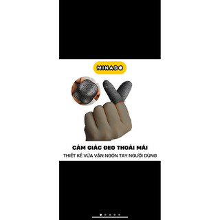 Bao Tay Chơi Game Mina Shezi Sợi Bạc Cao Cấp Tăng Độ Nhạy Cảm Ứng Cho Game Thủ Ngón Tay Chơi Game - Minado