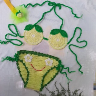 đồ bơi bikini len handmade cho bé
