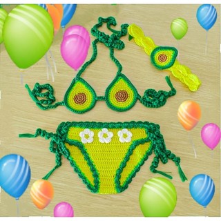 đồ bơi bikini len handmade cho bé