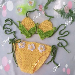 đồ bơi bikini len handmade cho bé