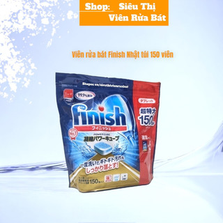 Túi 150 viên rửa bát Finish Nhật [viên nhỏ, phù hợp cho máy nhật]