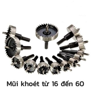 MŨI KHOÉT GỖ THÉP GIÓ TỪ 16mm ĐẾN 60mm
