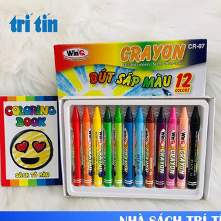 Bút sáp win 18 màu bút tô màu cho bélê hưng]