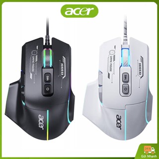 Chuột Gaming Có Dây Acer OMW950 Hỗ Trợ Macro Đèn RGB Có App 1200-7200 DPI