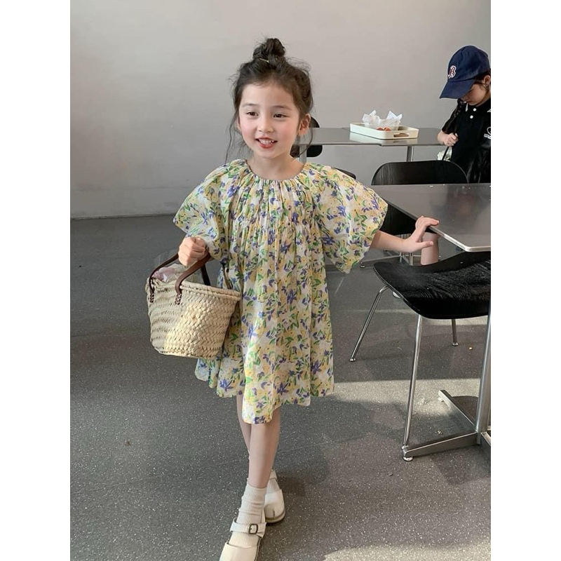 váy bé gái nhà mộc store kids from xuông cho bé từ 12-38kg với chất liệu lụa mango bên trong có lót