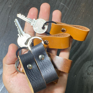 Móc khoá da bò khoen 2cm của Junsleather, móc khoá trang trí móc khoá kỷ niệm