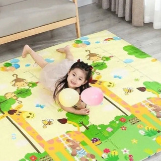 Thảm Xốp Cho Bé Gấp Gọn Tấm Lót Trải Sàn 2 Mặt Chống Thấm Chống Trơn Silicon 1m8 x 2m Mẫu Ngẫu Nhiên