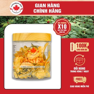 Nhân sâm Canada cắt lát sấy khô - Thực phẩm hỗ trợ sức khoẻ lọ 50g