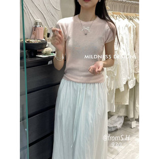 áo len nơ hở lứng đính nơ chất len mỏng mongtoghi