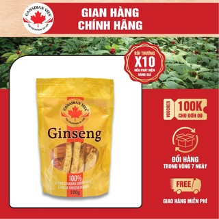 Nhân sâm Canada 5 năm tuổi nguyên củ khô cao cấp - Túi 100g