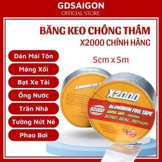 Băng keo chống thấm x2000 băng keo siêu dính Nhật Bản chống thấm dột, dán tường, dán mái tôn, dán ống nước 10cm x 5m