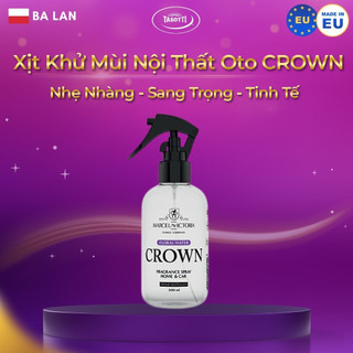 Xịt khử mùi nội thất ô tô tasotti crown bình xịt xe hơi phòng ngủ khử mùi kháng khuẩn nhập khẩu chính hãng