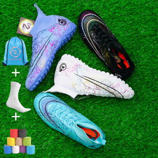 Giày đá bóng nam Mer Vapor 15 Spider cao cổ, giày đá banh cỏ nhân tạo - 2EVSHOP