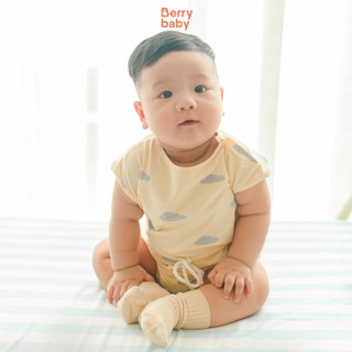 Bodysuit cho bé sơ sinh BERRY bộ liền thân bé trai sơ sinh bo chun co giãn vải cotton mềm mại cho bé ASHER