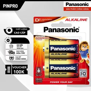 Pin đại alkaline panasonic lr20t vỉ 2 viên - hàng chính hãng