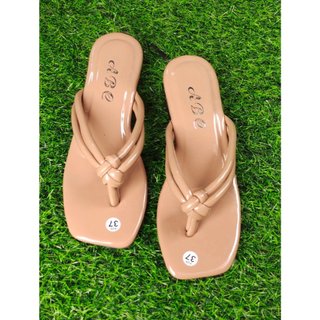 Dép guốc nữ xỏ ngón cao 3P, với dây đan chéo phối màu Đơn giản, nhẹ nhàng phù hợp đi chơi, đi tiệc, đi học - QD01