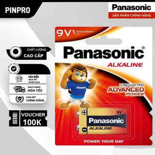 Pin 9v panasonic alkaline 6lr61t vỉ 1 viên - hàng chính hãng