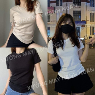 Áo phông nữ đẹp chất tăm hàn co giãn 4 chiều