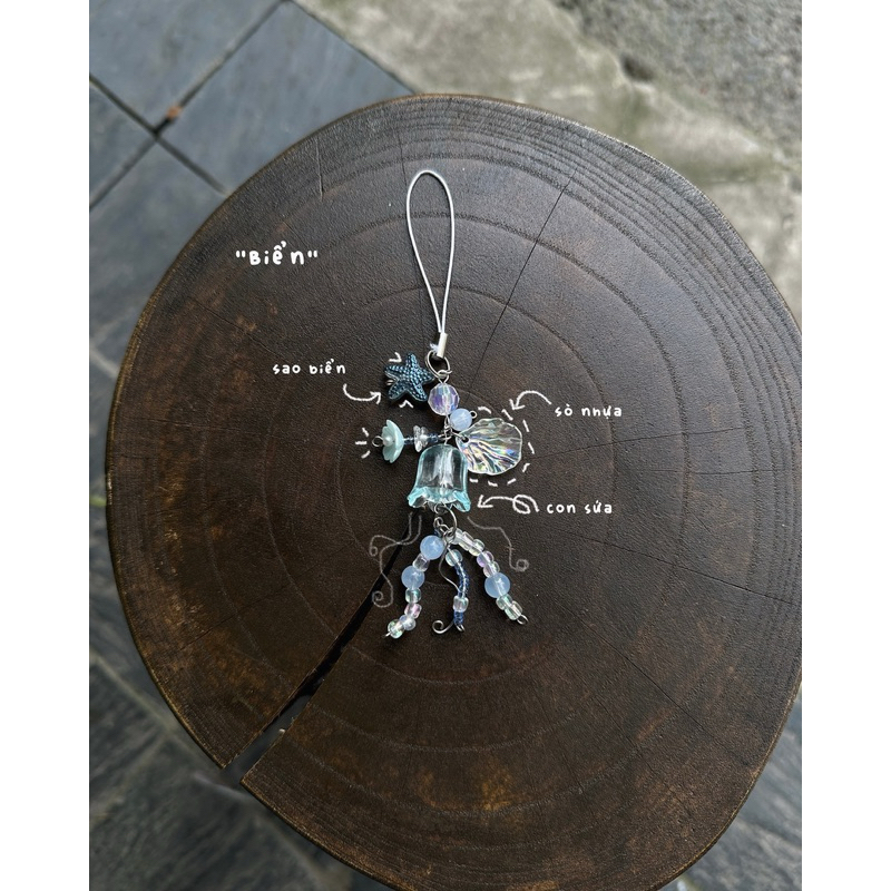 Dây treo - keychain sứa biển