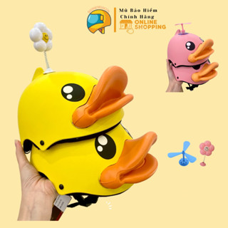 [Tặng Chong Chóng] Mũ bảo hiểm vịt vàng dễ thương cho bé và người lớn. Mũ con vịt b.Duck siêu cute cho bé từ 3-7 tuổi
