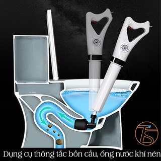 Súng Thông Tắc Bồn Cầu Ống Nước Khí Nén Nhựa Dày Chắn Chắn Bền Chịu Lực Sử Dụng Ổn Định