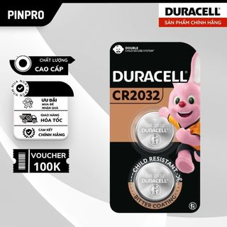 Pin cr2032 duracell vỉ 2 viên, pin cho apple airtag - hàng chính hãng